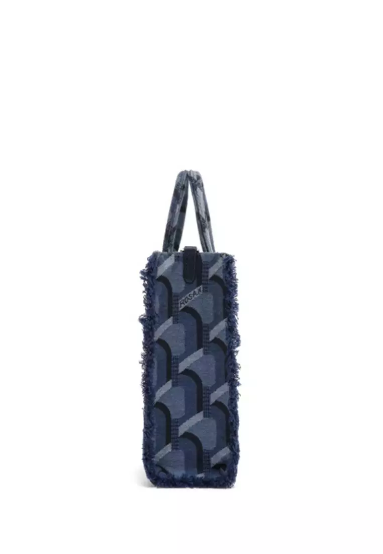 韓国大人気[rosa.K] JEANS MONOGRAM DAY TOTE DENIM BLUE_SM Jual ROSA.K Jeans Monogram Day Tote Denim Blue SM Original