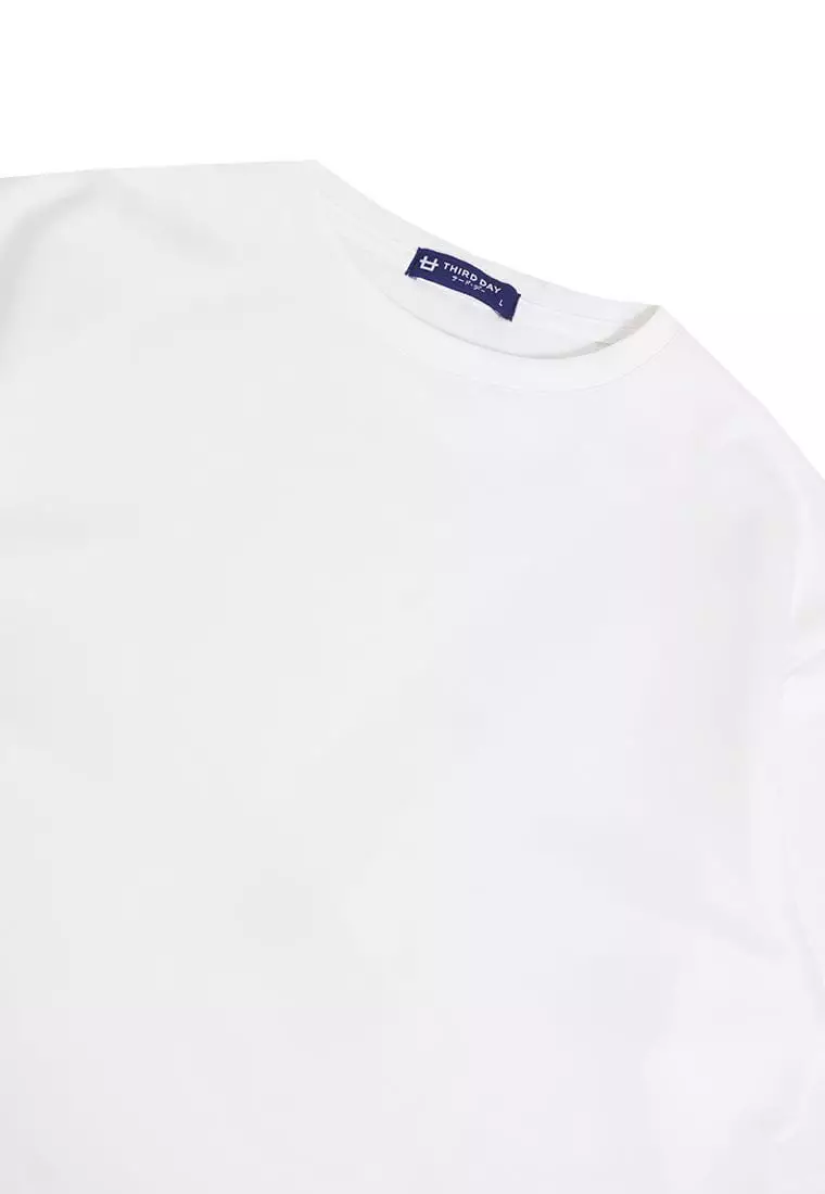 MTP98 kaos oversize gambar belakang outline katakana ver distro aesthetic tulisan jepang putih