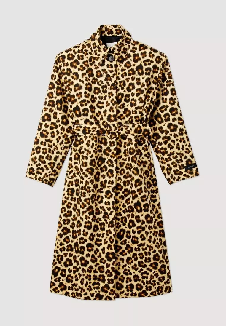 Oversized leopard print outlet coat