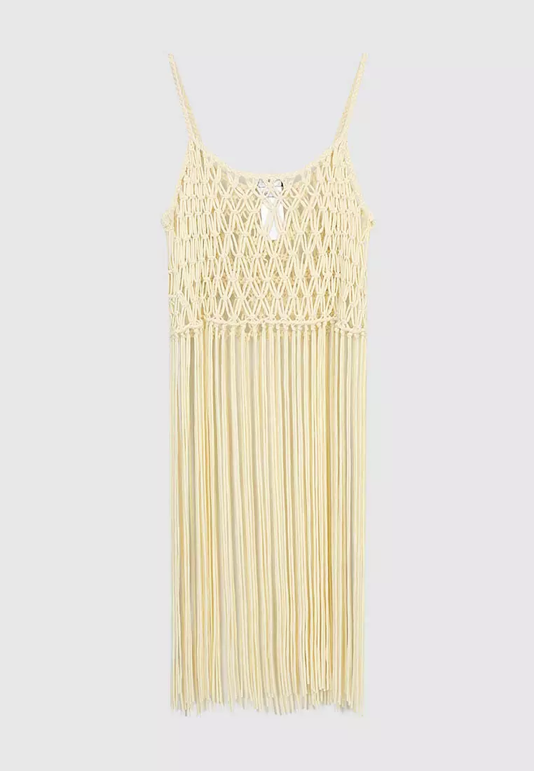 UR秋季新款女装度假波西米亚风流苏无袖针织衫UWH940070