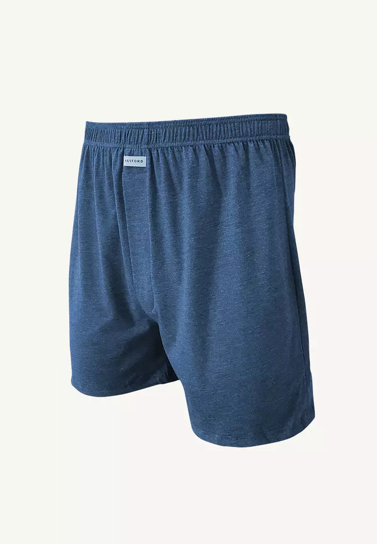  Premium Cotton Inside Garter Boxer Shorts Carib - Denim (Single Pack)