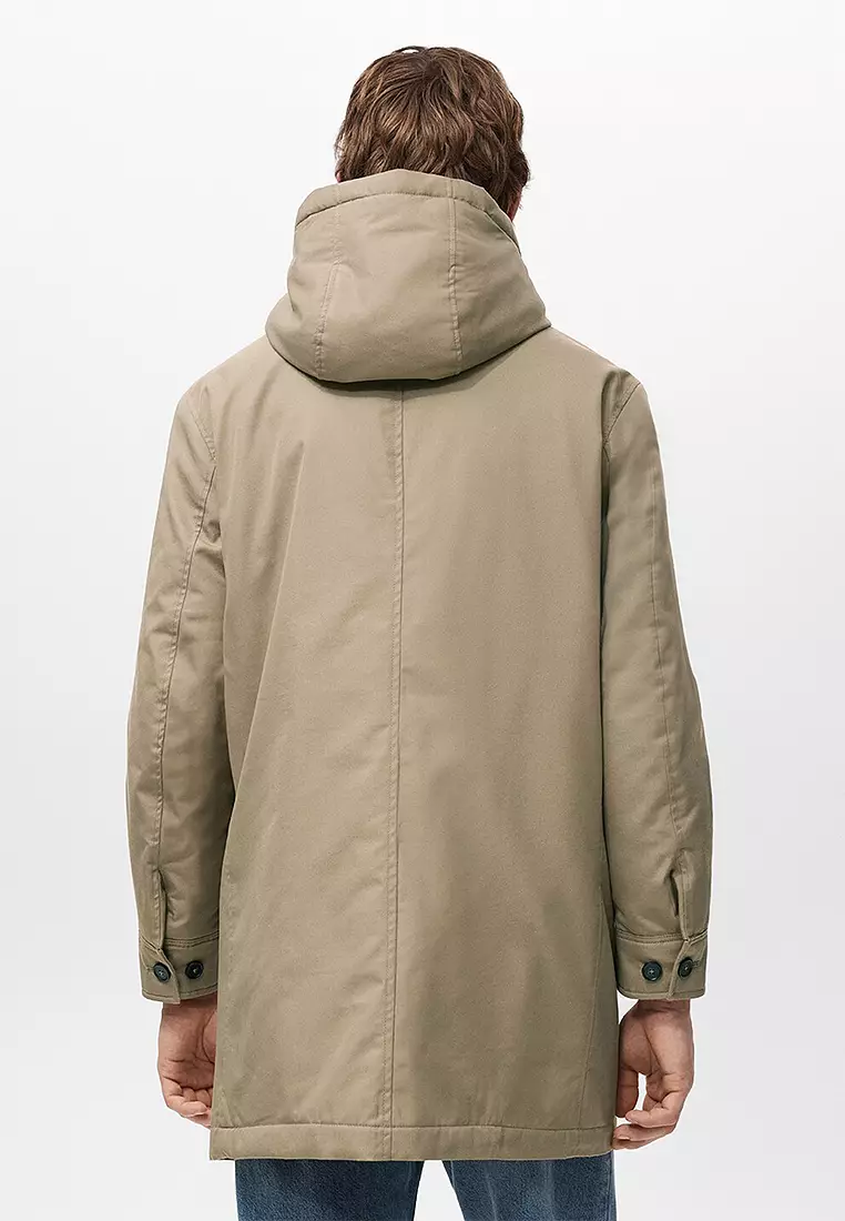 Quilted Parka with Water-Repellent Hood