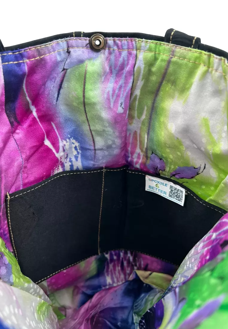 Twin Panel Embroidered Tote Bag