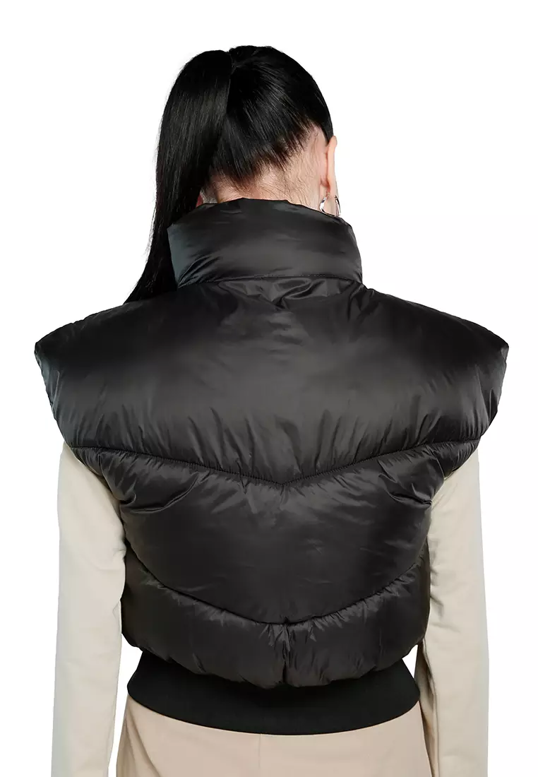 Buy London Rag Black Turtleneck Puffer Jacket With Breast Pocket Online ...