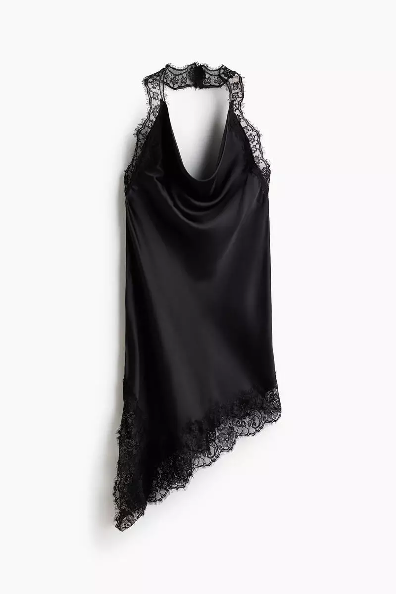 Satin halterneck dress