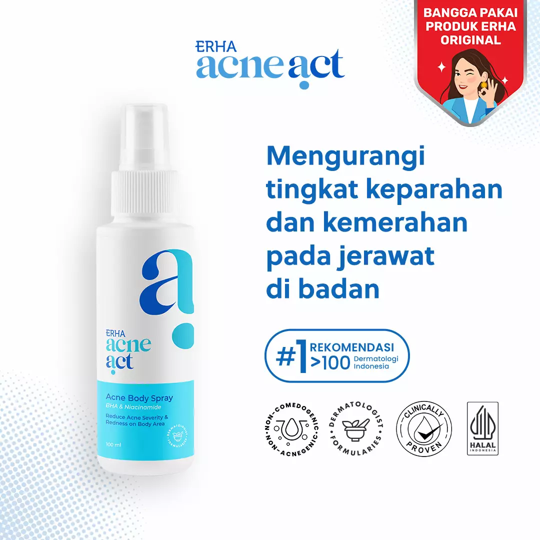 ERHA Acneact Blemish Soothing Serum 30 ml - Serum untuk Kulit Kering Berjerawat | Cica | Prebiotic