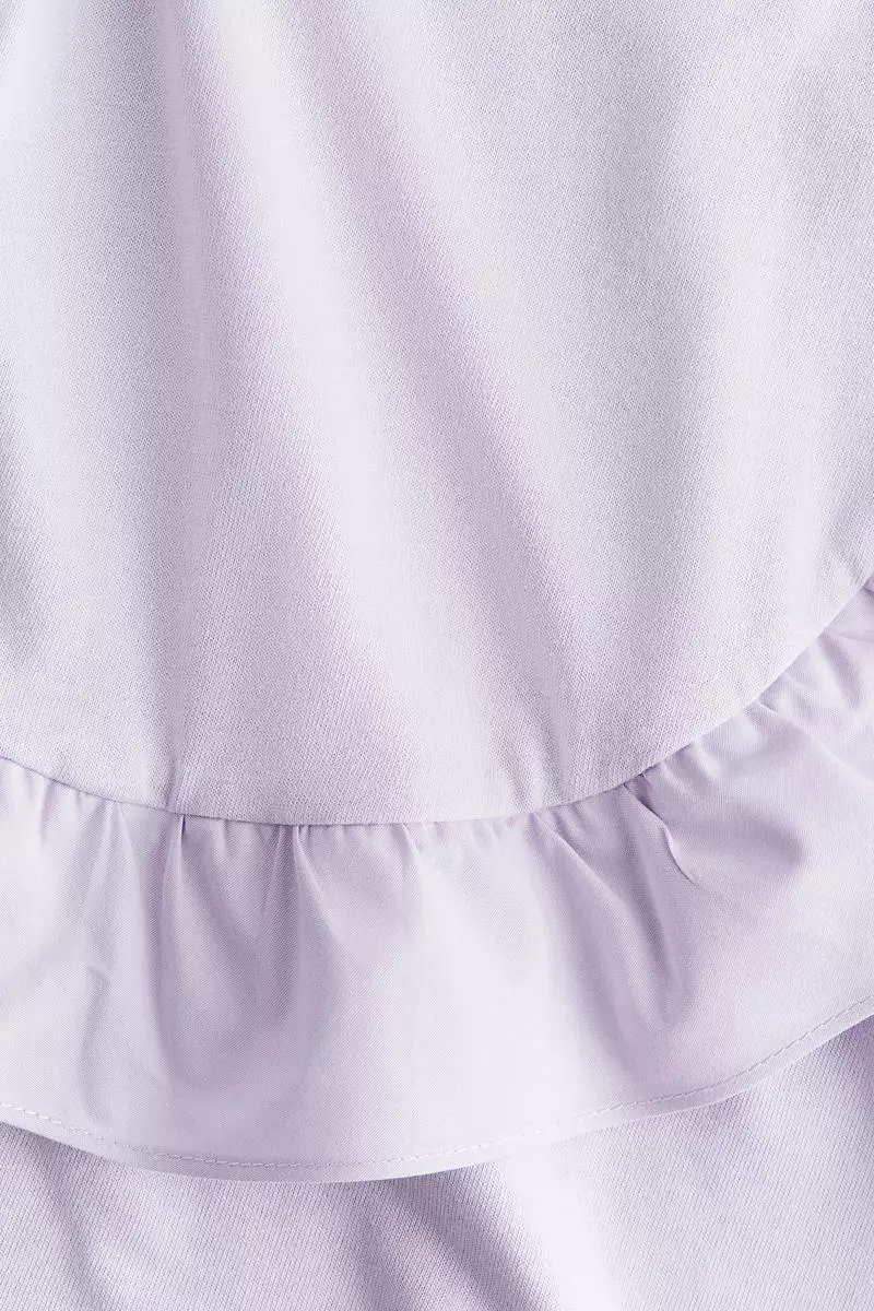Frill-trimmed cotton top