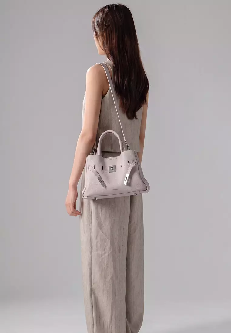 SAOIRSE Belt Soft Structural Shoulder Tote Mini - Pink