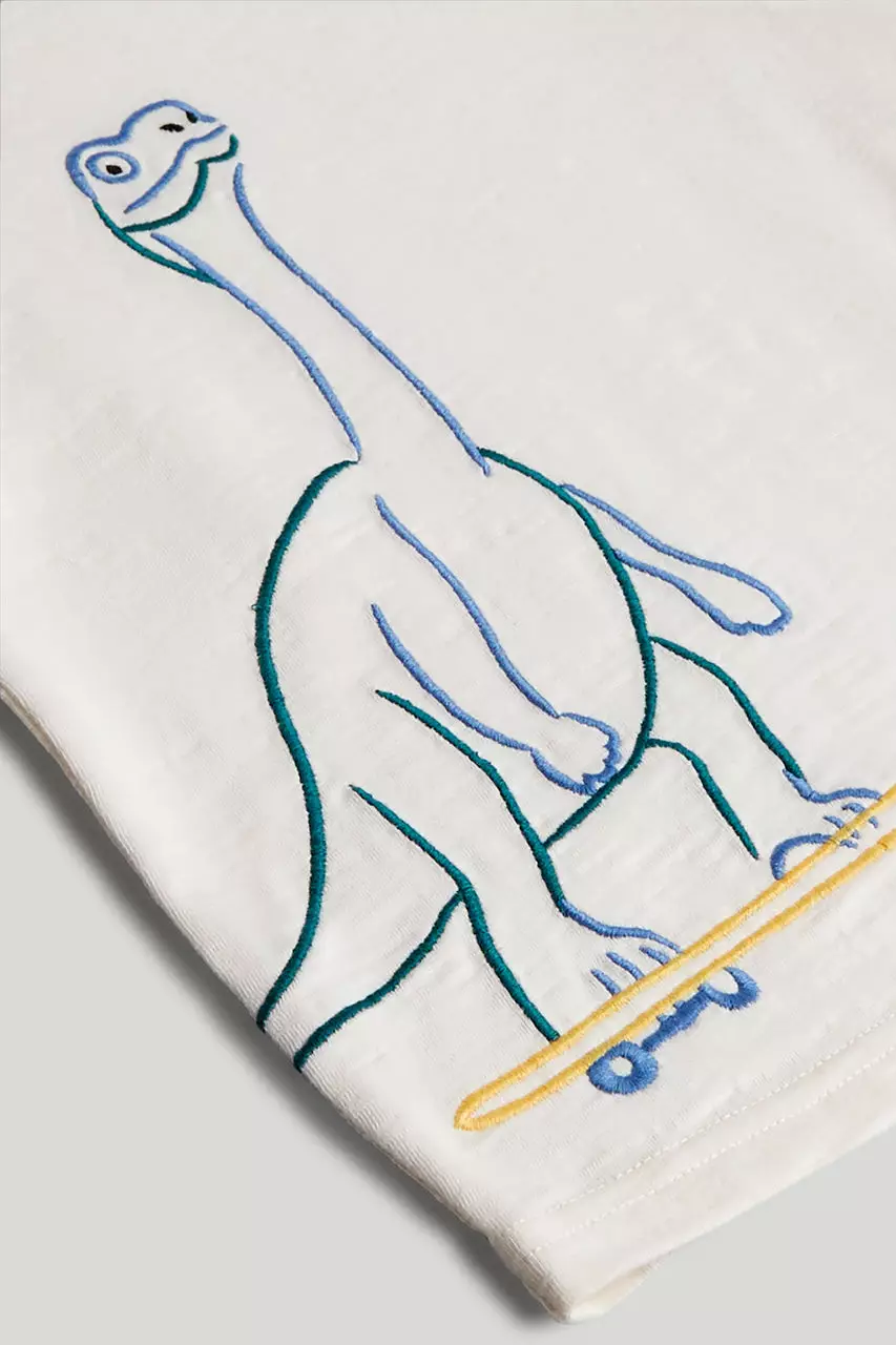 Mothercare Dinosaur Skate T-Shirt - Kaos Bayi Laki-laki (Krem)