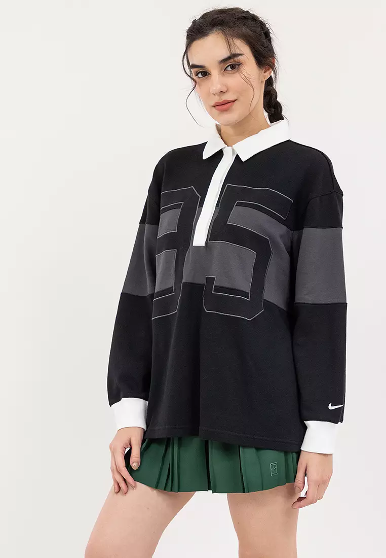 Sportswear Long-Sleeve Graphic Polo Top