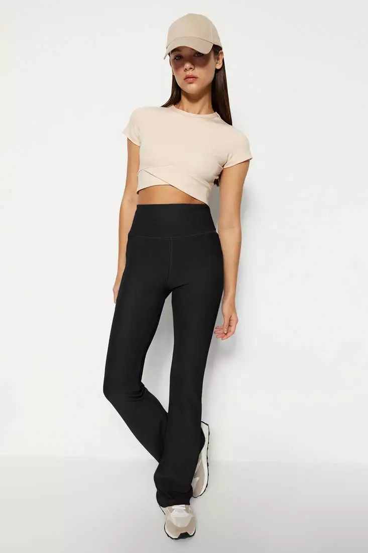 Contouring and Ribbed Spanish Leg Yoga Sports Leggings