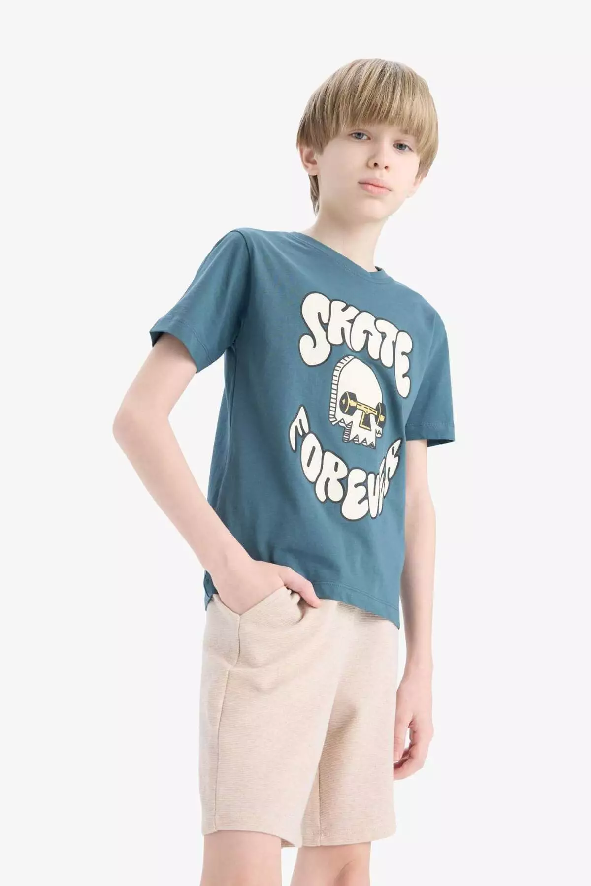 Boy's Elastic Waist Shorts E6890A825Sm