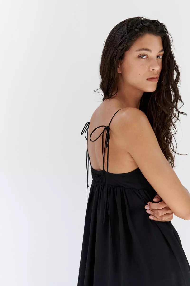 Tie-strap midi dress