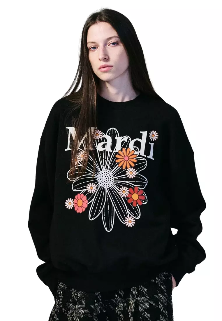Sweatshirt Flowermardi Blossom - Black Cream