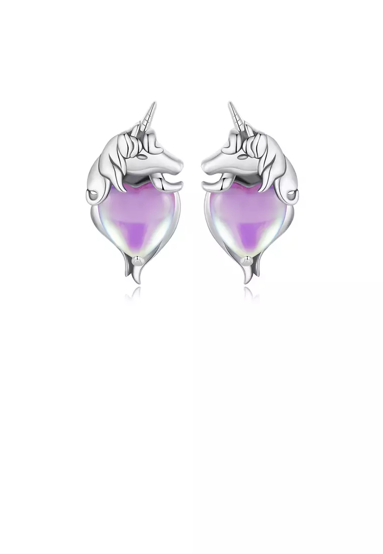 Buy Glamorousky 925 Sterling Silver Fashion Creative Unicorn Heart