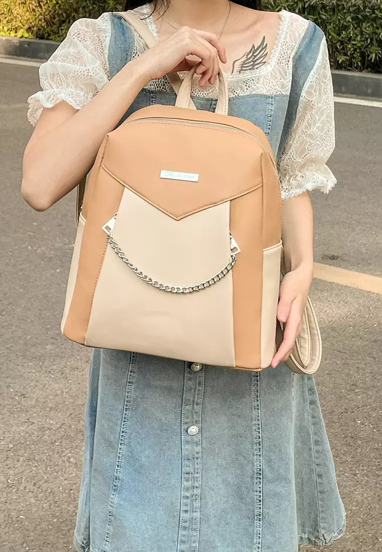 GYKACO FUJI Khaki - Tas Ransel Wanita - Fashion Backpack (IMPORT)