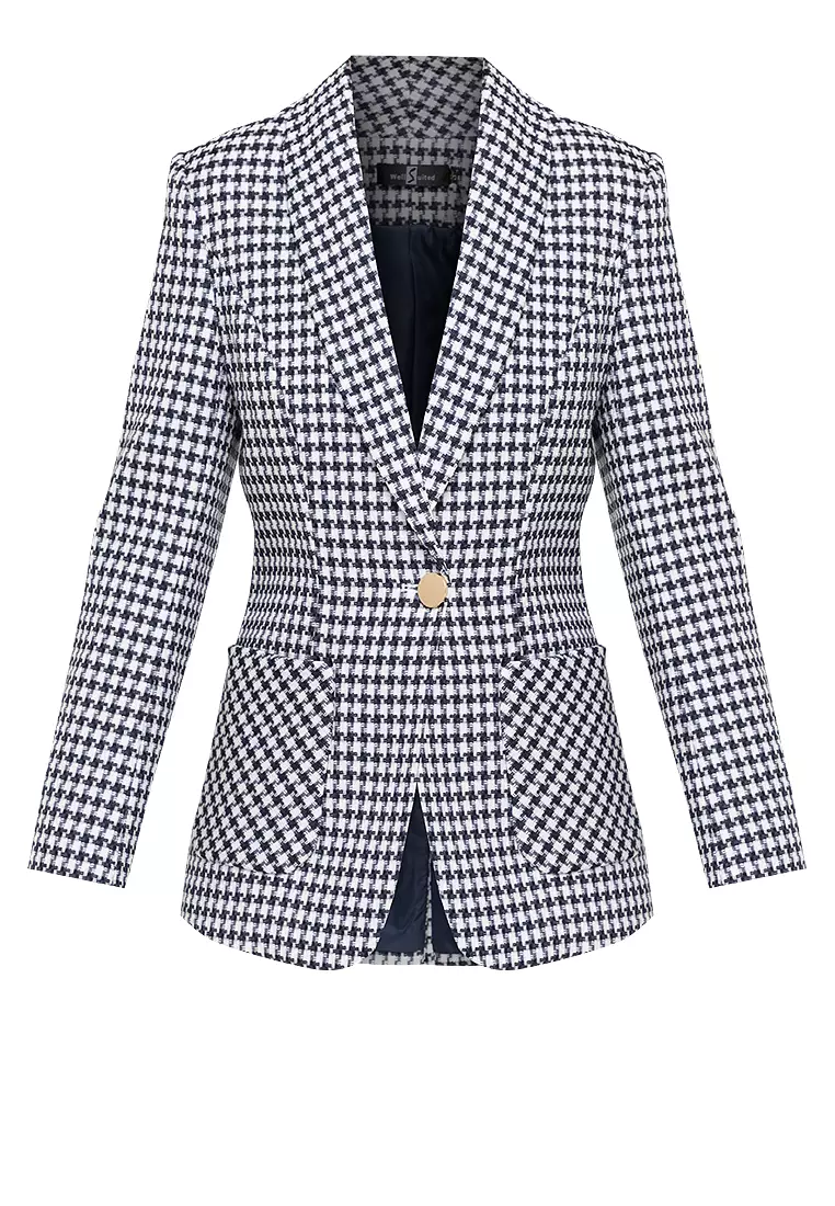 Houndstooth Blazer Jacket