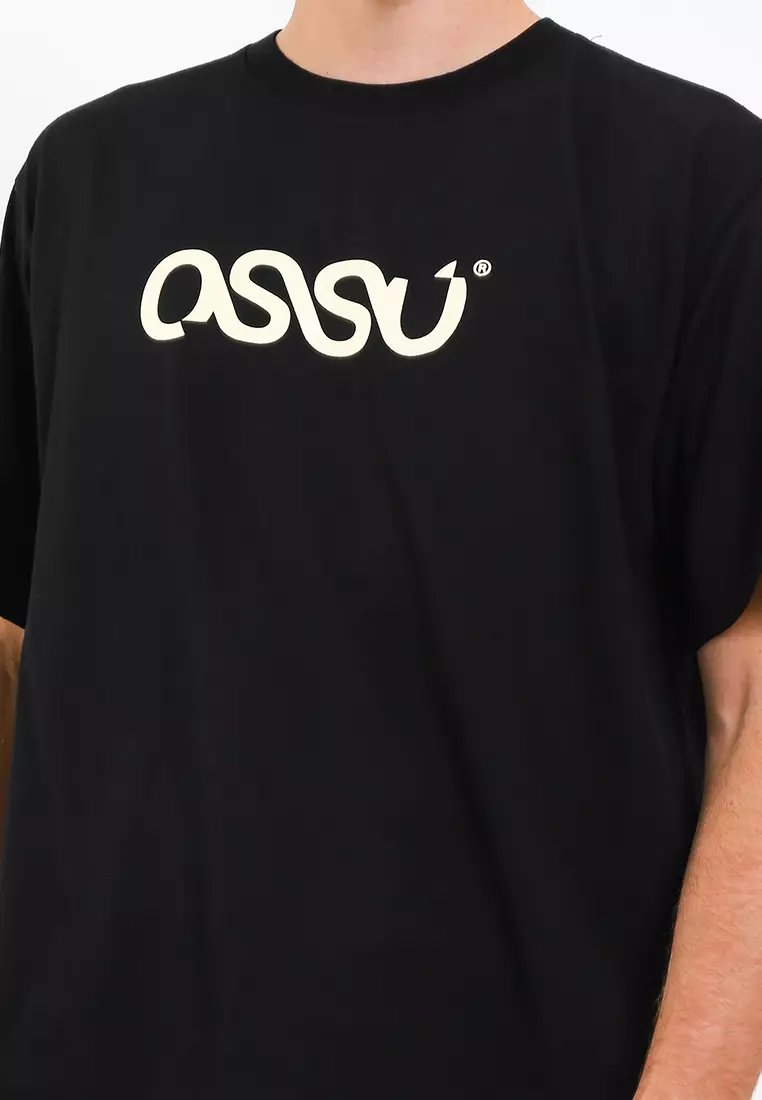 Ossu T-Shirt Oversize Ossu Logo Basic Black Cotton Combed