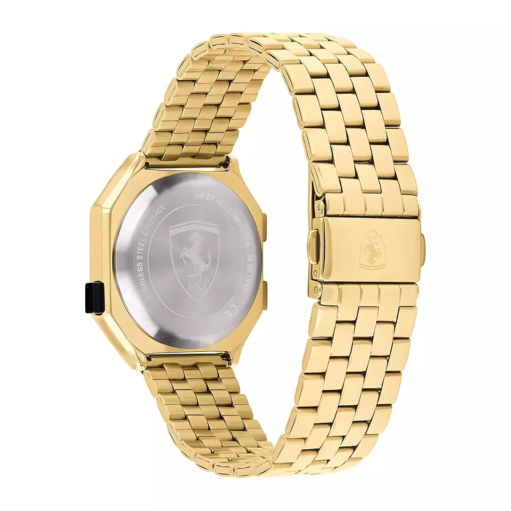Ferrari Digidrive - Jam Tangan Digital Unisex Pria Wanita - Gold Stainless Steel - 0830705