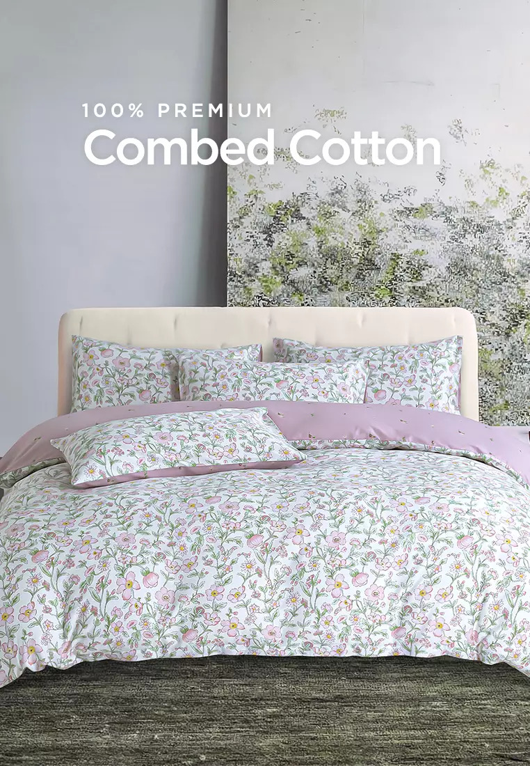 Buy Adalyn 930TC 100 Combed Cotton Bed Sheet Set (Everyday
