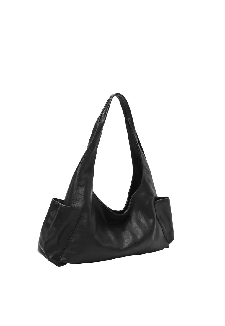 LEXI Side Pocket Hobo Bag II - Black