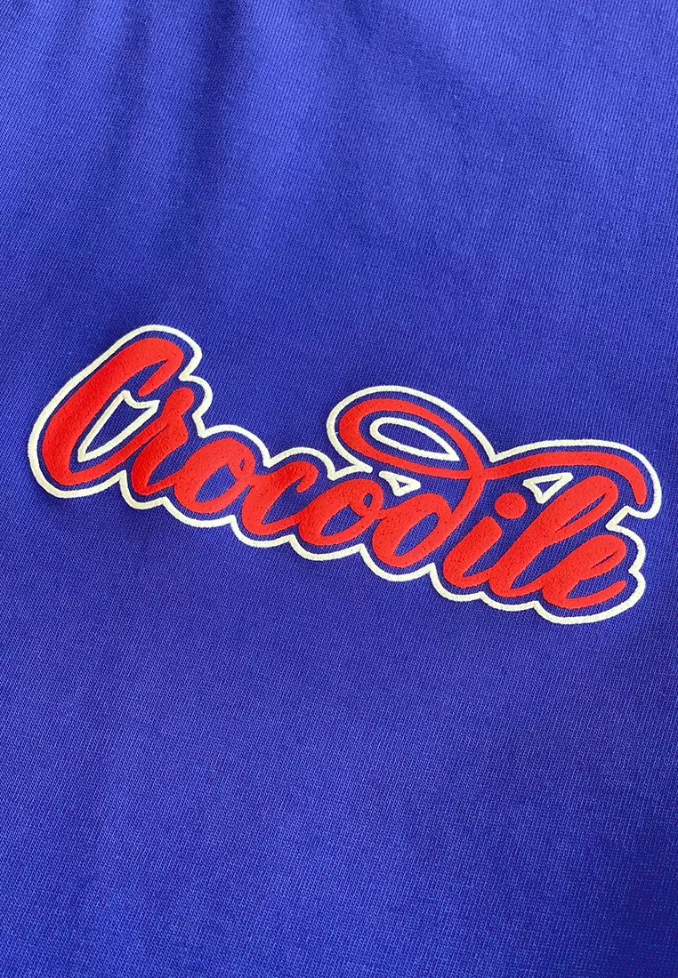 Crocodile CRTE 0155 Blue - Men T-shirt Pria Slim fit - Katun 100%