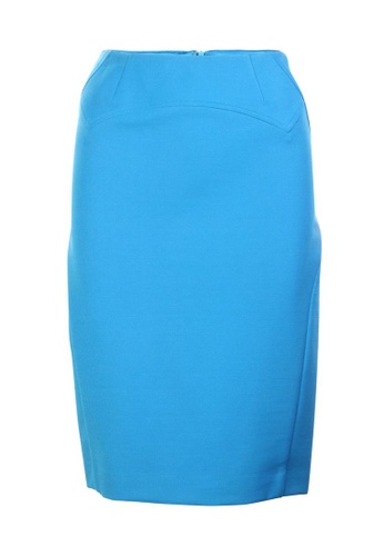 Zac Posen blue zac posen Blue Fitted Knee Length Skirt 19F97AA31827A8GS_1
