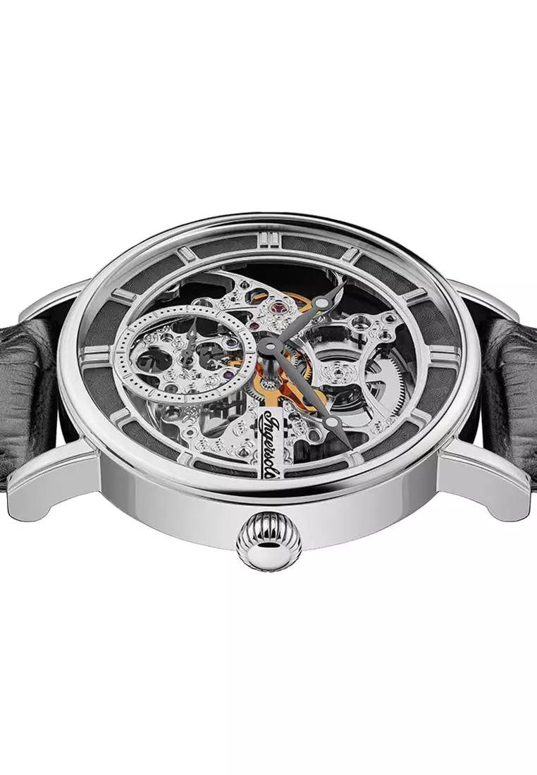 Ingersoll Herald Gray Leather Analog Automatic Watch For Men INI00402