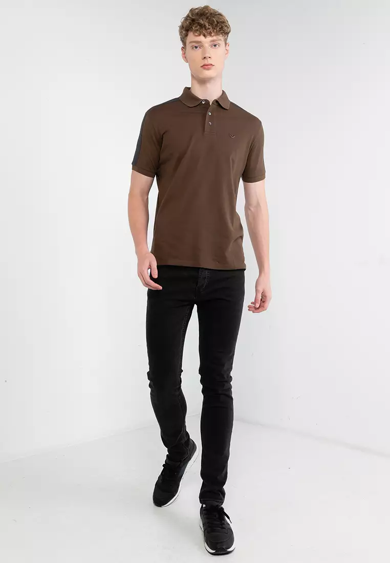 Armani jeans shop striped polo shirt