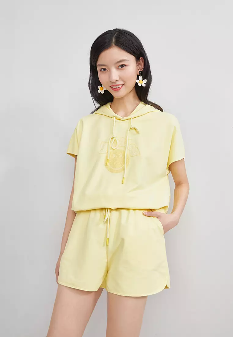 Short Sleeve Cropped Hoodie