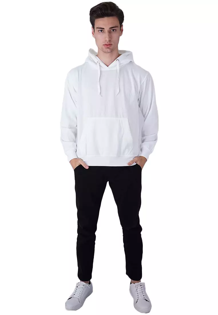 Jaket Polos Jumper Hoodie Sweater Warna Putih