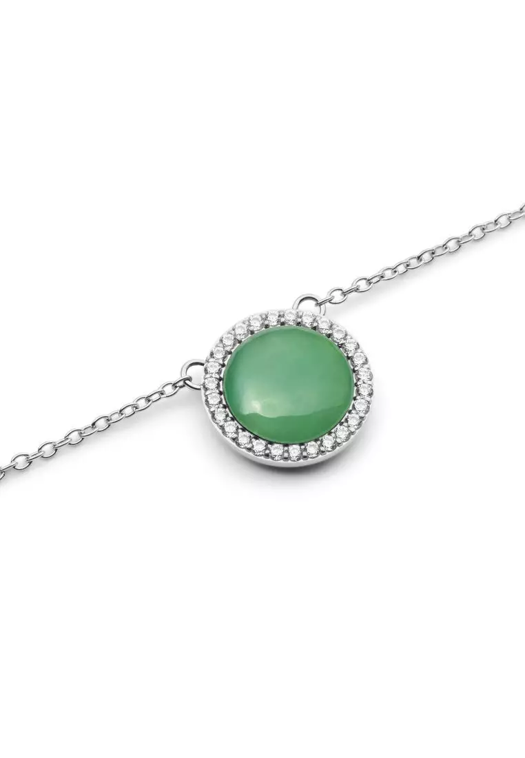 Audrey Necklace Jade Silver - Unisex Necklace for women and men stainless steel Necklace DW Official Authentic Original kalung perempuan lelaki DW