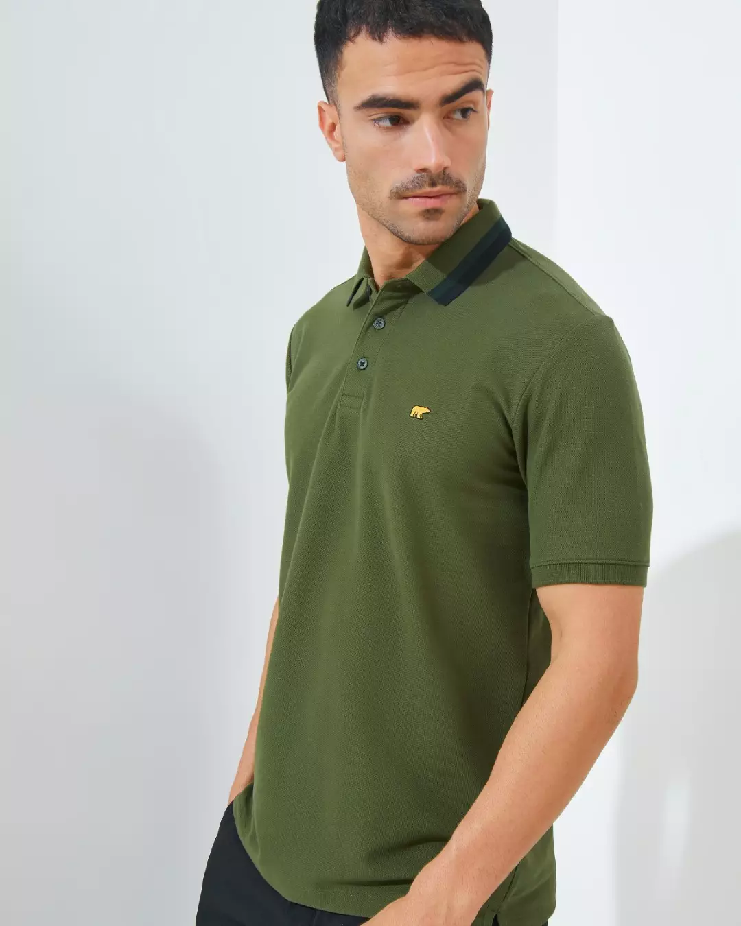 Jack Nicklaus Wolfgang Polo Shirt Pria Regular Fit Hijau Colour Dark Green