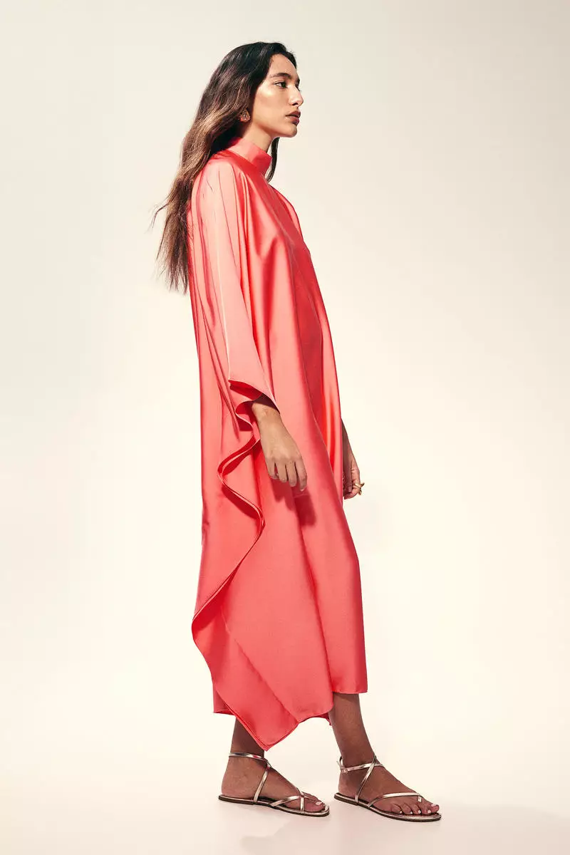 Satin kaftan dress