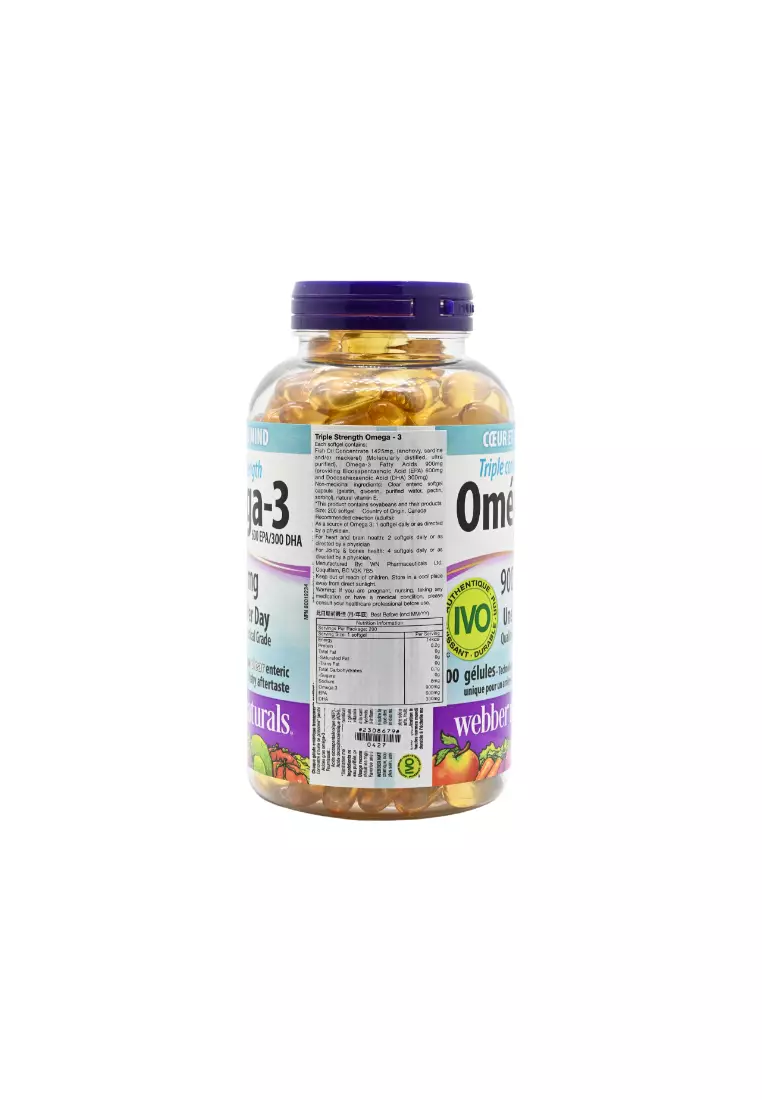 WEBBER NATURALS Triple Strength Omega-3 200capsule(s)