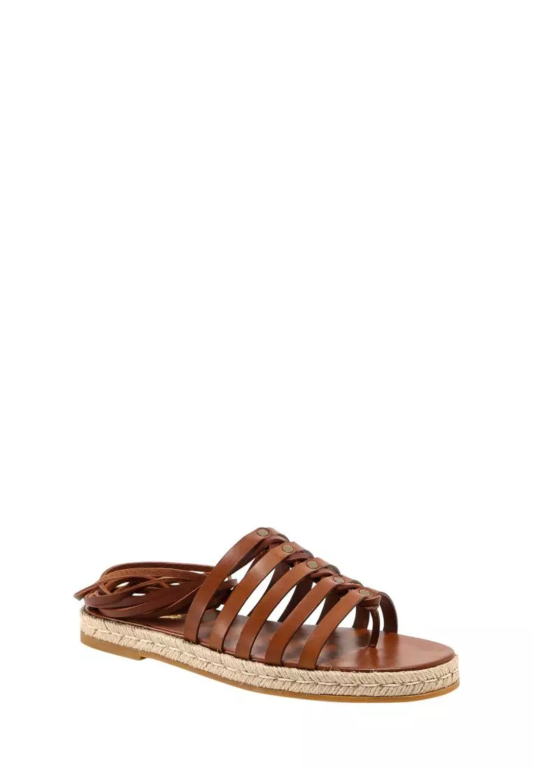 Buy TOD'S TOD'S - Leather sandals - Brown Online | ZALORA Malaysia