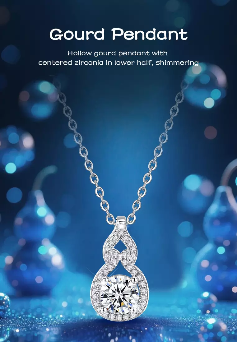 Kalung Wantia Berlian Korea Perhiasan Cewek Zirconia Original Dilapisi Platinum Necklaces silver