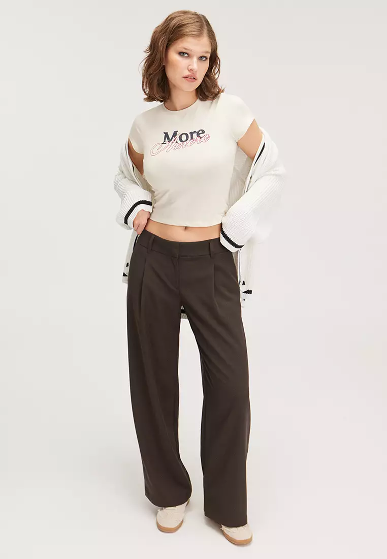 Low waist wide leg pants shop