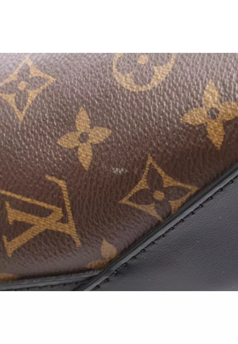 Pre-Loved Louis Vuitton Weekend Tote PM monogram macassar 2WAY Handbag tote bag PVC leather Brown black