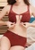 ZITIQUE red Women's Front Buckle Floral Embroidered Bra - Dark Red C8074US9A6C654GS_2