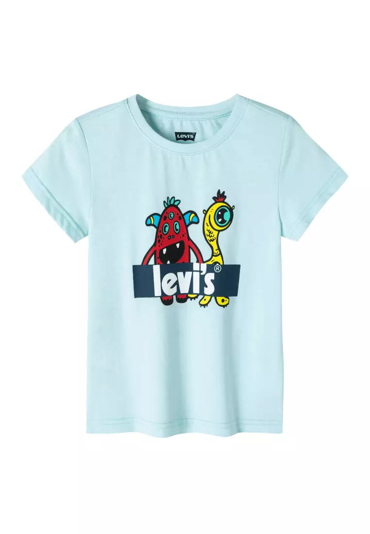 Boys Graphic Print Blue T-Shirt (Little Kids)