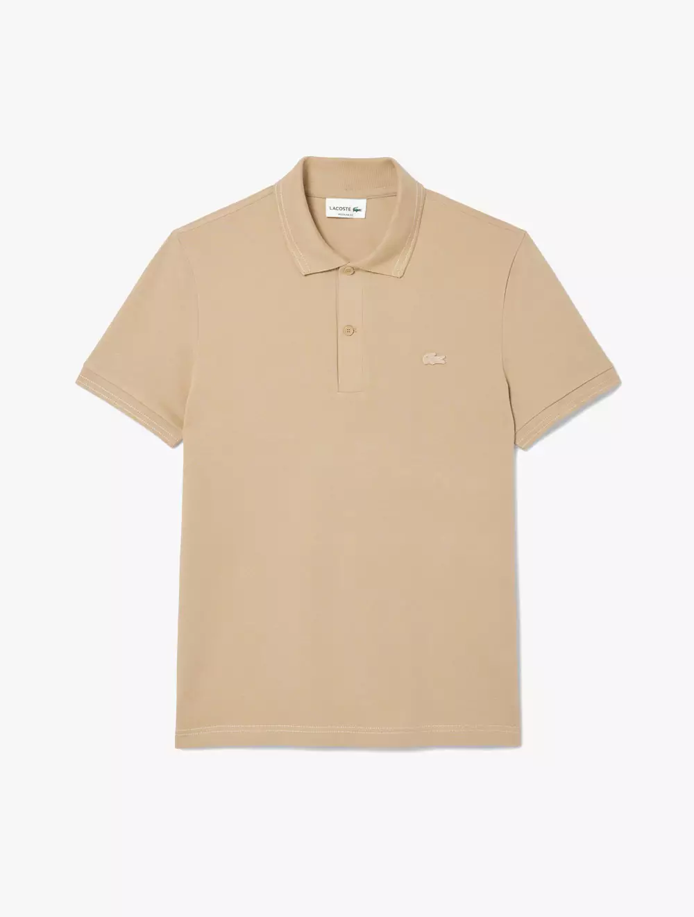 Jual Lacoste Regular Fit Petit Piqué Polo Shirt Beige Original