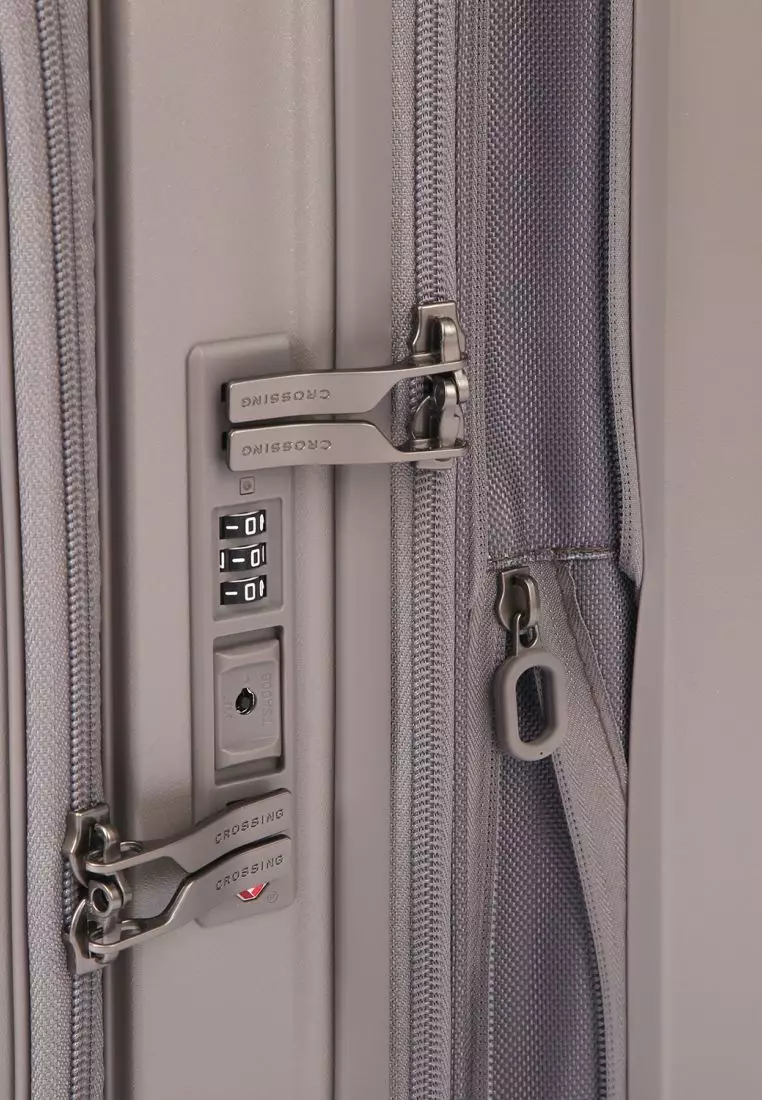 CROSSING INVI 20" Carry On Expandable Luggage With Front & Middle Access V3 - Latte
