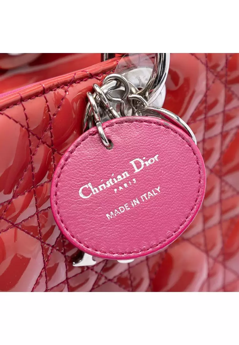 Pre-Loved Dior Large Patent Cannage Lady Dior