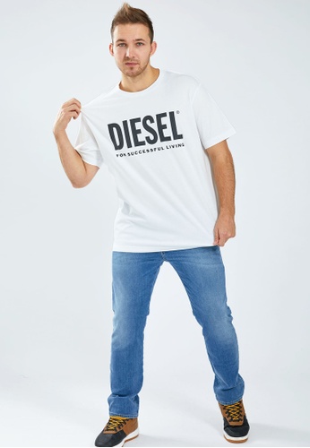 Diesel white T-JUST-LOGO MAGLIETTA T-Shirt 12DD5AA19D36B7GS_1