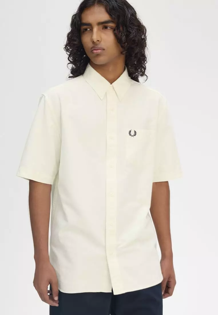 FRED PERRY シャツ M8730 OXFORD SHORT SLEEVE SHIRT Oxford Short Sleeve Shirt(S 100：WHITE): | FRED PERRY JAPAN