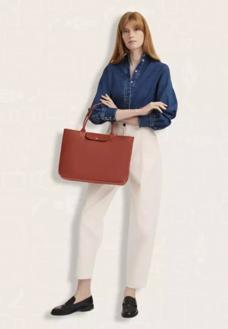 Longchamp Le Pliage City Tote Bag L Terracotta