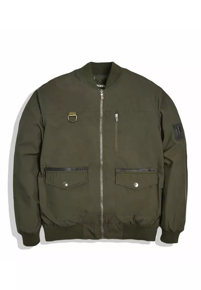 Pebble Kappa Utility Bomber Olive Jacket
