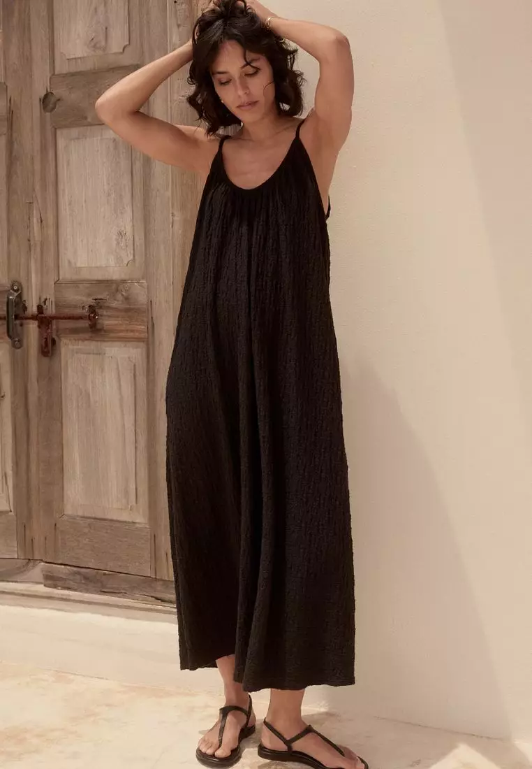 Textured Jersey Maxi Dress