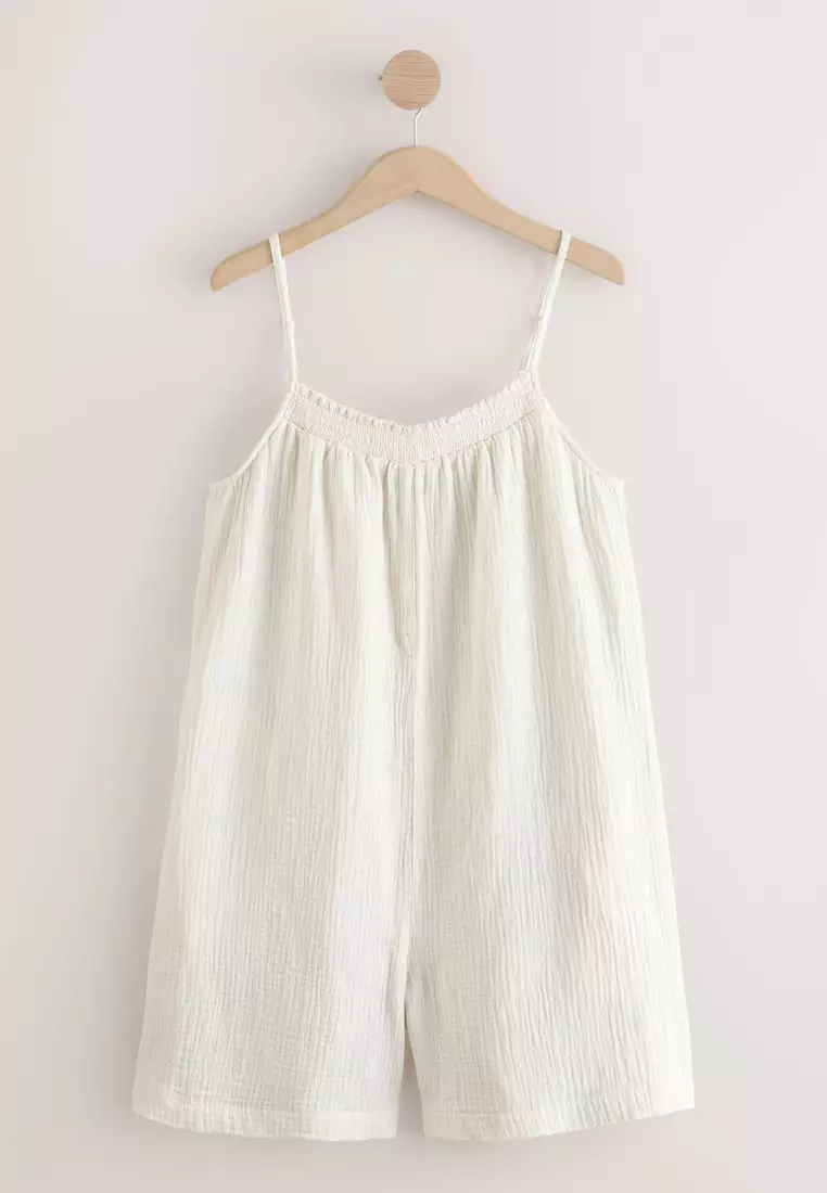 100% Cotton Double Cloth Playsuit